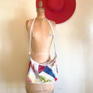 PATCHWORK LEATHER 70s 70’s 1980’s 80s Vintage Boho Shoulder Crossbody Purse Bag